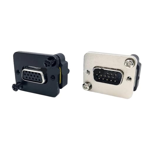 1 Stücke DB15 Datenkabelanschluss VGA Panelmontage D-Typ-Anschluss 3-reihig 15-polige Anschlussbuchse weiblich männlich Adapter DP15(Male to Female W) von KPCLLTQXG