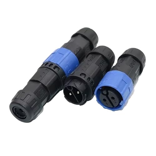 1 Stücke M19 2 3 4 5 7 8 Pin Selbstsichernder Kabelstecker 20A Männlich Weiblich Docking-Stromanschlüsse IP68 Outdoor Wasserdicht(Soldering Type,MALE AND FEMALE_3P) von KPCLLTQXG