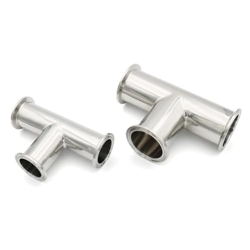 1 Stücke SS304 Edelstahl Rohrverschraubungen OD19-102mm Drei 3-wege 1,5 "-4" Tri Clamp T Ferrule 50,5-119mm Homebrew(63mm x Ferrule 77.5) von KPCLLTQXG