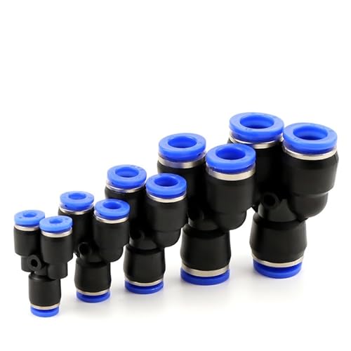 10 stücke PY PW Rohr Armaturen Kunststoff Pneumatische Anschluss Fitting Quick Push for Luft Wasser Anschluss Verbinden 4 6 8 10 12 14 16mm Y(PW6-4-4) von KPCLLTQXG