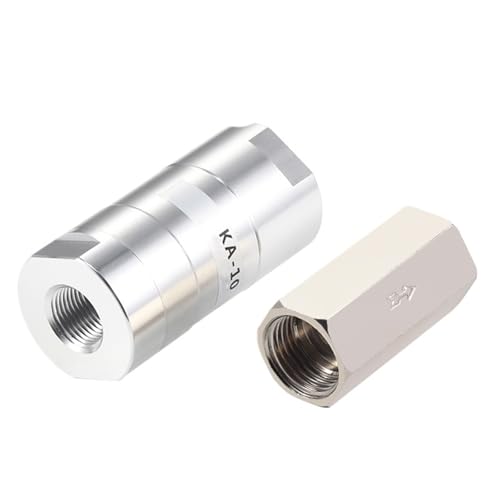 1PCS Aluminiumlegierung Luft Nicht Pneumatische Rückschlagventil KA-06 KA-08 KA-10 KA-15, Kupfer Vernickelt CV-01 02 03 04(C-04,Only Valve) von KPCLLTQXG