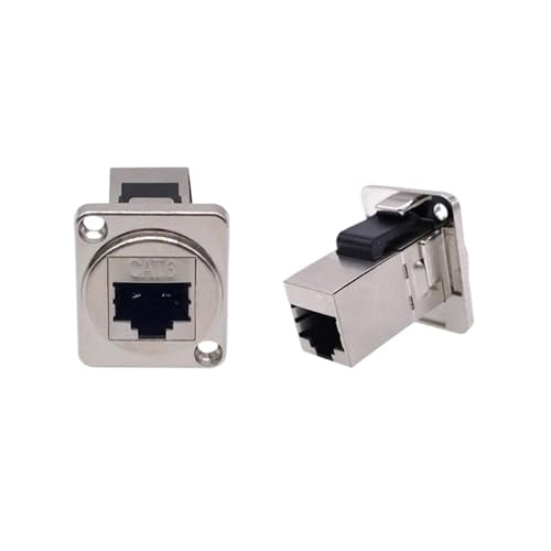1Pc D-Typ Stecker RJ45-CAT6 Ethernet Verbindung Panel Mount Socket Netzwerk CAT5E Anschlüsse(Beige) von KPCLLTQXG