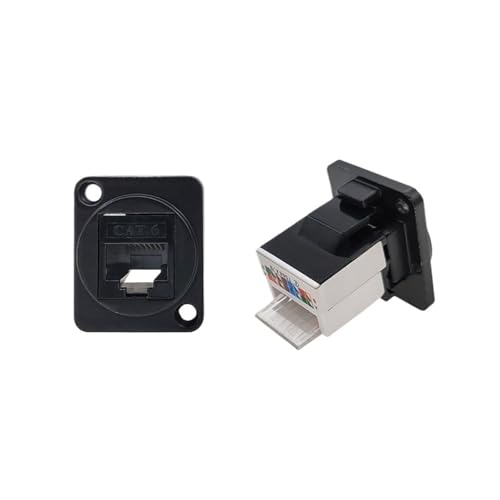 1Pc D-Typ Stecker RJ45-CAT6 Ethernet Verbindung Panel Mount Socket Netzwerk CAT5E Anschlüsse(Brown) von KPCLLTQXG