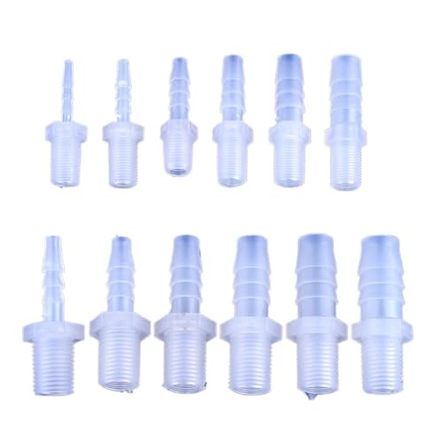 5~200 Stück G1/8 1/4 Gewinde auf 2,8~12 mm PP Pagoda Direktverbinder Aquarium Tank Luftpumpenadapter Bewässerungssystem Schlauchverbindungen(G1I4-4.8mm,200 Pieces) von KPCLLTQXG