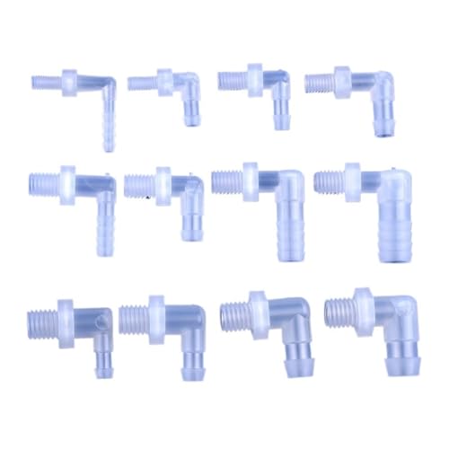 5 ~ 200 Stück M6 ~ M12 bis 4 ~ 12 mm, lebensmittelechter Kunststoff, PP, Pagoden-Winkelverbinder, Aquarium-Tank-Armaturen, Mikrobewässerung, Wasserschlauchgelenk (M8–8 mm, 5 Stück) von KPCLLTQXG
