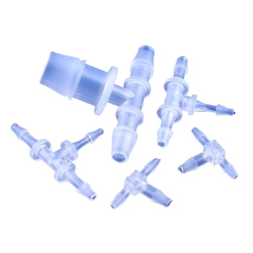 5~200 Stück PP in Lebensmittelqualität 1,6~6 mm Reduzierstück T-Stück Aquarium Tank Luftpumpe Armaturen Bewässerung Pagodenschlauch Reduzierstück T-Stück(6-10-6mm,200 Pieces) von KPCLLTQXG