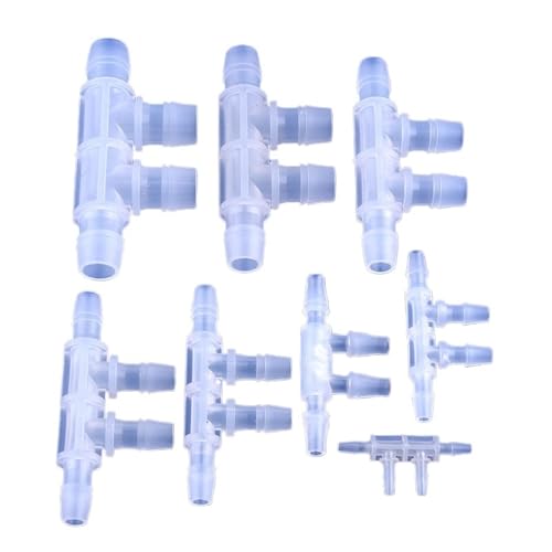 5~200 Stücke 2,4~11,1mm PP Seite 4-Wege-Anschlüsse Bewässerungssystem Rohr Gleicher Durchmesser Pagodenverbindungen Aquarium Tank Luftpumpe Schlauchverbindung(9.5mm,200 Pieces) von KPCLLTQXG