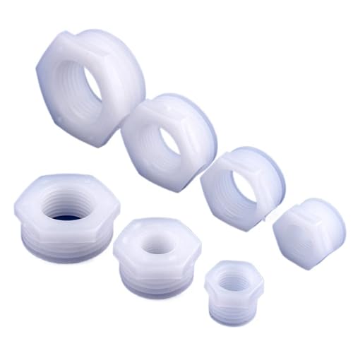 5 ~ 50 Stück Gewindebuchsengelenk 1/8 Zoll 1/4 Zoll 3/8 Zoll 1/2 Zoll 3/4 Zoll 2,5 cm Aquarium-Adapter Garten Wasserrohr-Schlauchverbindungen Reduzierverbinder (1I8 Zoll - 1I2 Zoll, 5 Stück) von KPCLLTQXG