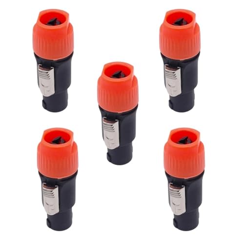 5 STÜCKE Lautsprecheranschluss 4-adrig Professionelle Audio-Stromanschlüsse(C-Orange 5pcs) von KPCLLTQXG