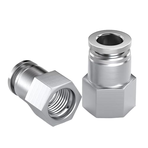 5 stücke 304 Edelstahl Air Fitting PCF Pneumatische Rohr Anschluss 1/8 1/4 3/8 1/2 M5 BSPT Quick Release Rohr Armaturen 4 6 8 10 12(304PCF6-01) von KPCLLTQXG