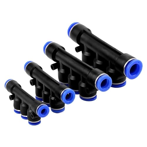 5 stücke PK Fünf weg stecker Pneumatische Fitting Rohr Anschluss Rohr Air Quick Fittings Wasser Push In Schlauch Couping 4 6 8 10 12 mm(PK6) von KPCLLTQXG