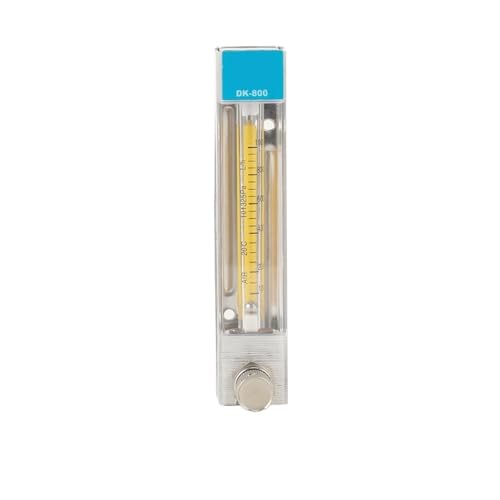 Glasrotor-Durchflussmesser der Serie DK800-6 mit Regelventil, Mikromessung, Gas-Flüssigkeits-Rotor-Durchflussmesser(Yellow) von KPCLLTQXG
