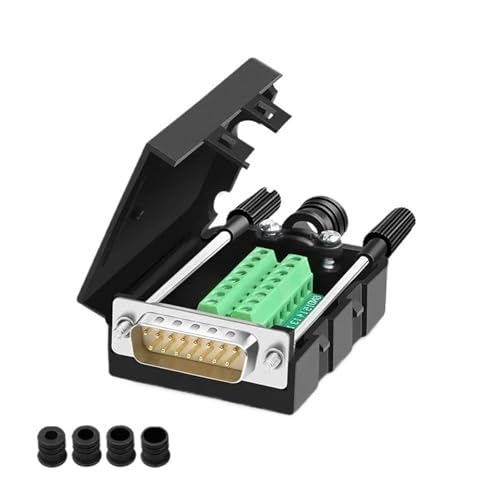 KPCLLTQXG 1 Stück lötfreier DB15-Anschluss Industrie 2 Reihen 15-poliger Breakout-Anschluss DB15 Männlich Weiblich D-SUB-Terminaladapter(Gray) von KPCLLTQXG