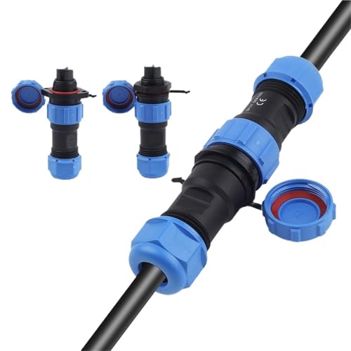 LP/SP17 IP68 Wasserdichter Kabelverbinder Mutter/Flansch/Dockingschraube Typ 2/3/4-polige Buchse Panelmontage Stecker-Buchse-Set(Docking Type,1 SET_4P) von KPCLLTQXG