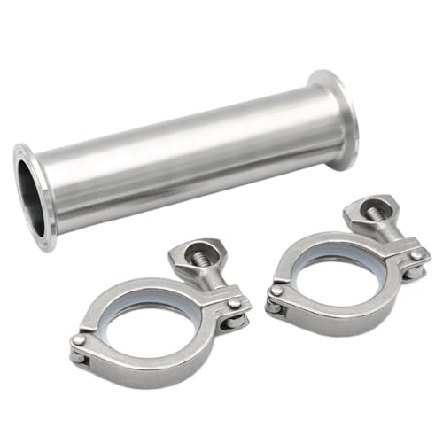 Length100/152/200/254/300mm Edelstahl 304 Rohr Fitting Rohr OD 19/25/38/51 Homebrew Ferrule Tri Clamp 50,5 64mm(1 pipex2x2,OD45 X FERRULE64_LENGTH 254MM) von KPCLLTQXG