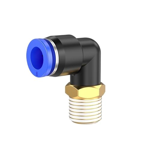 Pl Pneumatische Joint 4mm-12mm Schlauch Äußere Durchmesser 1/8 "1/4" 3/8 "1/2" Externe Gewinde Pneumatische Gewinde Rohr Ellenbogen Joint Rohr Luft(PL6-01,1PCS) von KPCLLTQXG