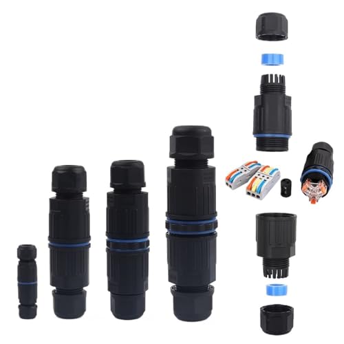 Wasserdichter Kabelverbinder, I-Form, 2/3/4/5-polig, KVF/KVSF-15 Serie, elektrischer Klemmenadapter, Schnellschraubklemme (KVF-15-2Pin) von KPCLLTQXG