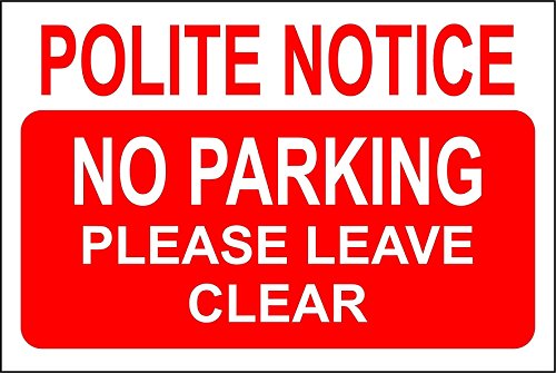 No Parking Keep Clear Private Safety Sign Schild aus Aluminium – 3 mm 300 mm x 200 mm x 200 mm von KPCM Display ltd