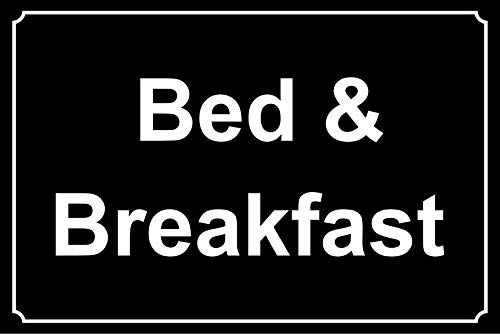 Schild mit Aufschrift "Bed and Breakfast", 3 mm, Aluminium, 300 mm x 200 mm von KPCM Display ltd