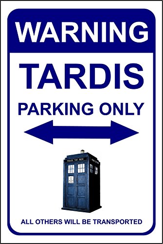 Doctor Who Schild aus Hartplastik 1,2 mm dick, mit der Aufschrift: „TARDIS PARKIN“ Wer: von KPCM Display ltd