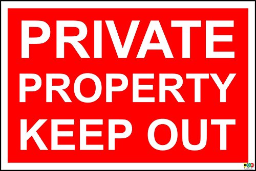 Private Property Keep Out Pre Gebohrt Kunststoff A3 Schild 400 x 300 von KPCM Display ltd