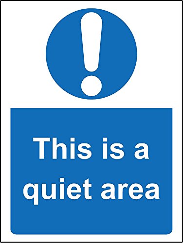 „This is a quiet area“-Schild, selbstklebend, 200 mm x 150 mm. von KPCM Display ltd