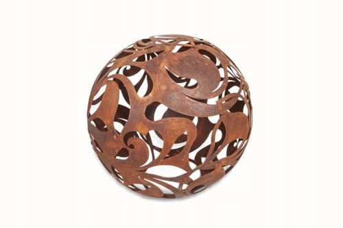 Kapaga - Gartenkugeln Rost - Kugeln für Außen - Deko Garten Vintage - Deko Garten für Kerzen - Garten Deko Kugeln für Draußen - Kugel Außen - (Rost, 35 cm) von KPGA KAPAGA HOME & GARDEN