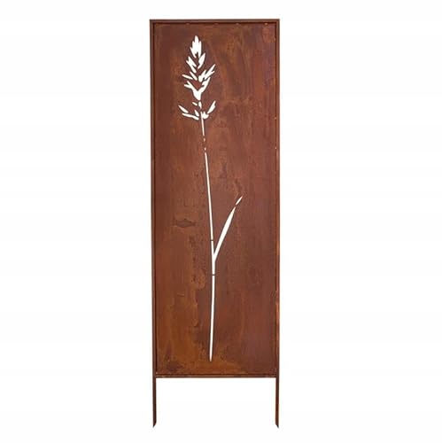 Kapaga - Sichtschutz Metall - 160 cm x 50 cm - Edelrost - Rostoptik Sichtschutz für Garten - Sichtschutzelement - Sichtschutzwand - Gartendekoration Zaun - Rost (Strauch) von KPGA KAPAGA HOME & GARDEN