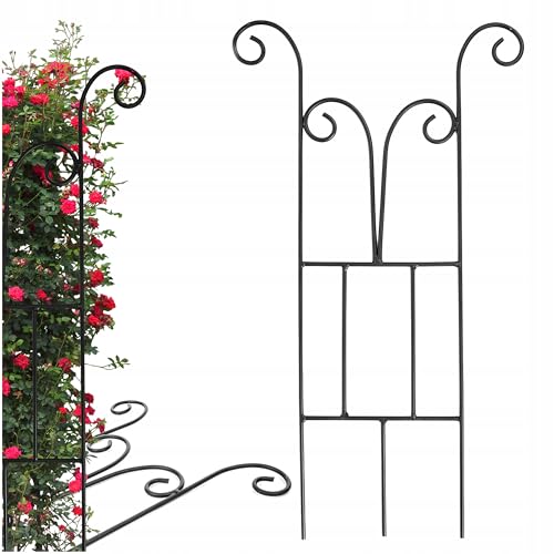 Kapaga - Staudenhalter - Blumenhalter - Rankengewächs Pflanzenstütze - Blumenstütze - Staudenstütze - Rankhilfe Strauchhalter - Rosenstütze - (Schwarz) von KPGA KAPAGA HOME & GARDEN