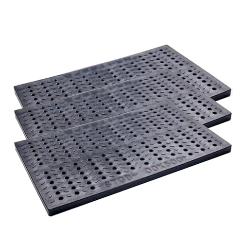 Abflussgitter 3er-Pack Polymer-Kunststoff-Kanal-Abflussgitter, Rechteckige Kanal-Entwässerungsgitter Für Gehwege, Landschaftsbau, Fabrik, Garten(50x40x4cm/19.6x15.7x1.6in) von KPHYMOD