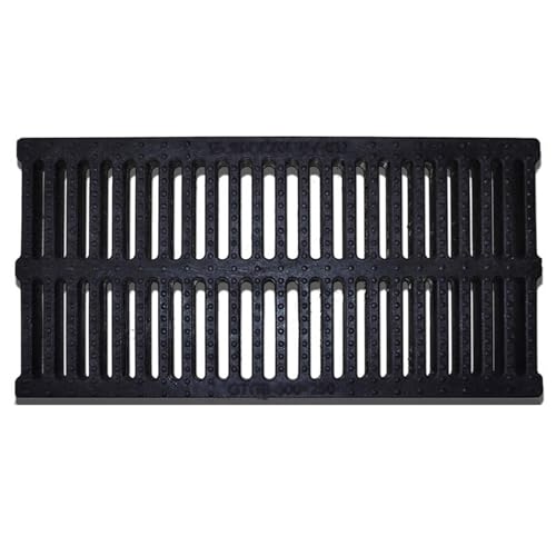 Abflussgitter Kanal-Abflussgitter Aus Polymer-Kunststoff, Bodenkanalabdeckung, Robuste, Rutschfeste Grabenentwässerungsabdeckung Für Gehwege, Landschaftsbau, Fabrik, Garten(50x10x2cm/19.6x3.9x0.8in) von KPHYMOD