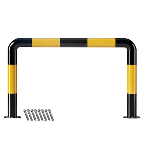 KPHYMOD Parkplatzsperre 24in Height Safety Steel Bollard Post, U Shaped Parking Guardrail with 8 Anchor Bolts, Anti-Collision Bar for Driveway(39x24 in/100x60 cm) von KPHYMOD