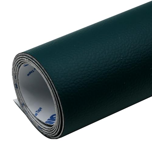 Kunstleder Selbstklebend Selbstklebendes Leder-Reparaturpflaster, Reparaturband Für Möbelleder, Reparaturpflaster Für Couch, Autositze, Bürostühle Und Sofas(Dark green) von KPHYMOD