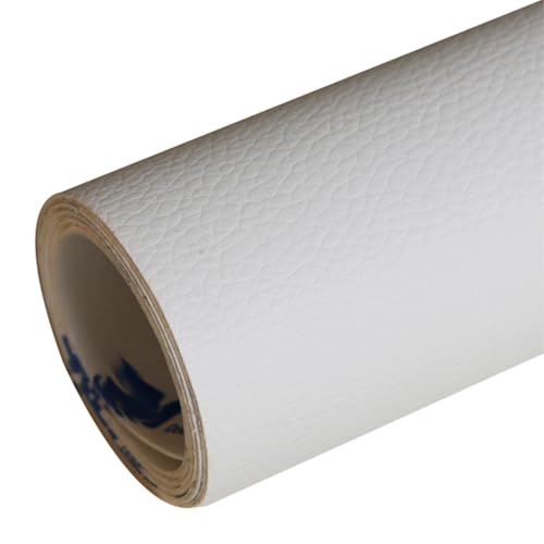 Kunstleder Selbstklebend Selbstklebendes Leder-Reparaturpflaster, Reparaturband Für Möbelleder, Reparaturpflaster Für Couch, Autositze, Bürostühle Und Sofas(White) von KPHYMOD