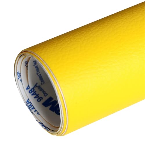 Kunstleder Selbstklebend Selbstklebendes Leder-Reparaturpflaster, Reparaturband Für Möbelleder, Reparaturpflaster Für Couch, Autositze, Bürostühle Und Sofas(Yellow) von KPHYMOD