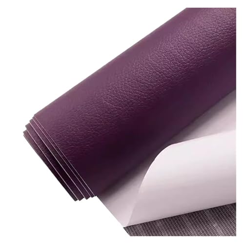 Kunstleder Selbstklebend Selbstklebendes Leder-Reparaturpflaster, Zuschneidbare DIY-Lederflicken, Klebeband, Leder-Reparaturset Für Möbel, Sofas, Autos, Bürostühle(Purple,9.8X11.8inch) von KPHYMOD