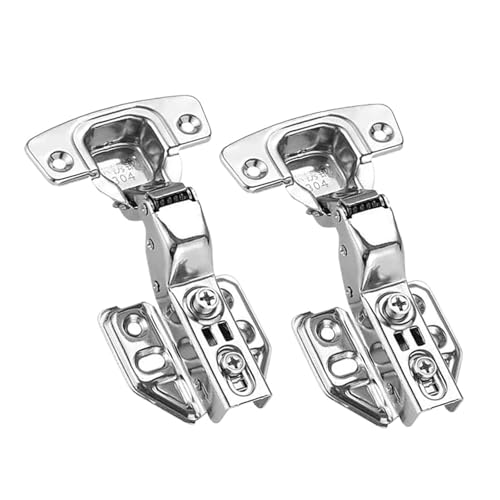 2 Stück Soft-Close-Scharniere aus Edelstahl for Schranktüren mit hydraulischem Dämpfer – for eine einfache Installation(Full Overlay) von KPKPK