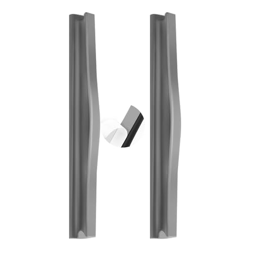 2er-Pack selbstklebende Griffe – Haltegriffe aus Silikon und Metall for Küchenschränke und Wandschränke (mit Rückplatte)(Gray) von KPKPK