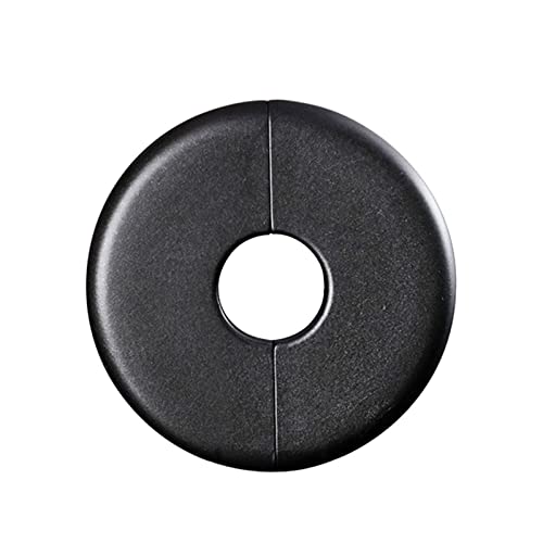2er-Packung werkzeugloser Wand-Split-Flansch – wasserdichte Wasserhahnabdeckung for Dusche/Küche (Schnappmontage)(Black,ID33mm) von KPKPK