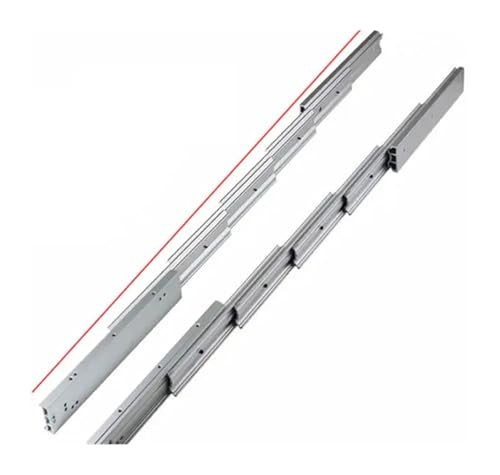 KPKPK Aluminium-Teleskopschiene for verdeckte Klapptische - Schubladenführungsschienenscharnier, erosionsbeständig, Vollauszug(Open 1450mm) von KPKPK