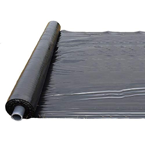KPKPK Strapazierfähige Schwarze PE-Mulchfolie, 10 m x 0,008 mm dick, Bodenabdeckung for den Garten, Frost-/Unkrautschutz und Wärmedämmung – 1 Stück(1.2M Width) von KPKPK