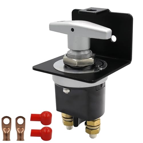 KPLYDSASTD 1500 A Hochleistungs-Batterieschalter, Batterietrennschalter for festem Griff und Sperrplatte, passend for Negative Polarität, for Autos, Autos, Boote, Wohnmobile Kfz-Relais(Green) von KPLYDSASTD