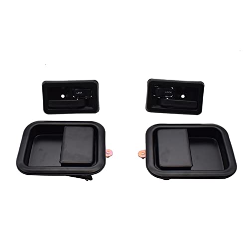 KPLYDSASTD 2 Paar Autoinnen- und Außentürgriffe vorne Links und rechts passend for Jeep passend for Wrangler 55176383AE 55176382AE Türinnengriff von KPLYDSASTD