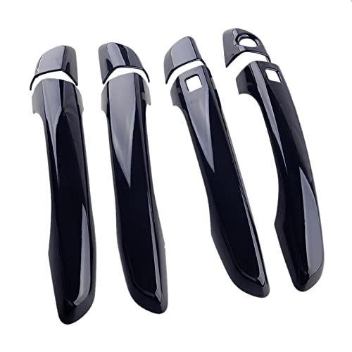 KPLYDSASTD 8 Teile/Satz Auto Smart Glänzend Schwarz ABS Seite Türgriff Abdeckung Trim ABS Dekoration Fit for Hyundai Fit for Elantra 2017 2018 2019 2020 Äußerer Türgriff von KPLYDSASTD