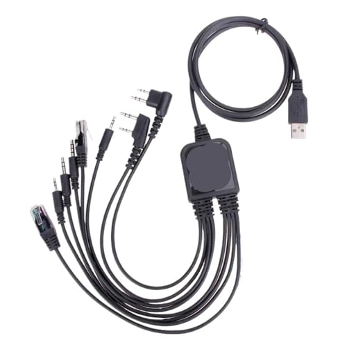 KPLYDSASTD 8-in-1-USB-Programmierkabel for CD-Software, passend for Baofeng-Handfunkgerät, for MOTOROLA AXU4100, for Kenwood TYT QYT ICOM, mehrere Funkgeräte Walkie-Talkie-Programmierkabel von KPLYDSASTD