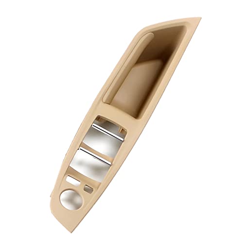 KPLYDSASTD Linkslenker LHD Passend for BMW 5er F10 F11 Grau Beige Schwarz Autoinnenraum Türgriff Panel Pull Trim Cover Kit Türinnengriff(Beige Yellow) von KPLYDSASTD