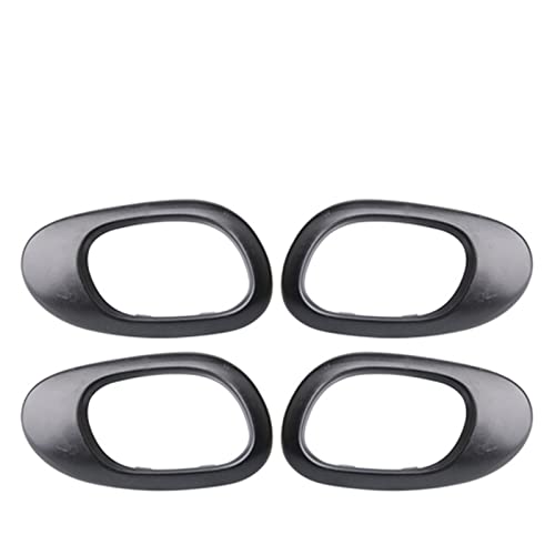 KPLYDSASTD Marke Innengriffe Rahmenabdeckung Innentürgriff Zierleiste 9119F2 9119F4 Passend for Peugeot 206 207 Passend for Citroen C2 Türinnengriff(Black-4PC) von KPLYDSASTD