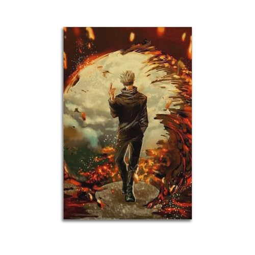 KPNEUDCZZ Jujutsu Kaisen Anime-Poster, dekoratives Gemälde, Leinwand, Wandposter und Kunstdruck, moderne Familienschlafzimmer-Dekoration, Poster, 60 x 90 cm von KPNEUDCZZ