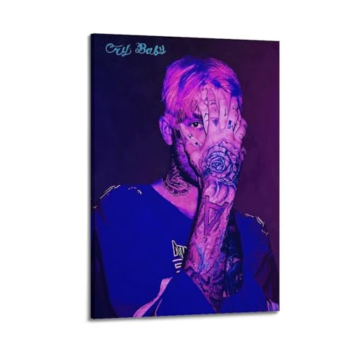 KPNEUDCZZ Lil Peep Cry Baby-Neon-Poster, dekoratives Gemälde, Leinwand, Wandposter und Kunstdruck, moderne Familienschlafzimmer-Dekoration, Poster, 30 x 45 cm von KPNEUDCZZ