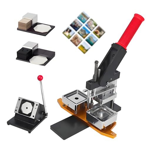 KPOUYYDS Kühlschrankmagnet-Maschine: 5 x 6,3 cm, Button-Fotomagnet-Buttonmaschinen-Set inklusive Presse, Papierschneider, 1000 Sets Acryl-Verbrauchsmaterial für die Spülmaschine 53 * 80-Cardoard KPOUYYDS Kühlschrankmagnet-Maschine: 5 x 6,3 cm, Button-Fotomagnet-Buttonmaschinen-Set inklusive Presse, Papierschneider, 1000 Sets Acryl-Verbrauchsmaterial für die Spülmaschine 53 * 80-Cardoard von KPOUYYDS